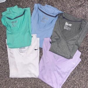 5 Nike Dri-FIT V-Neck T-Shirts
